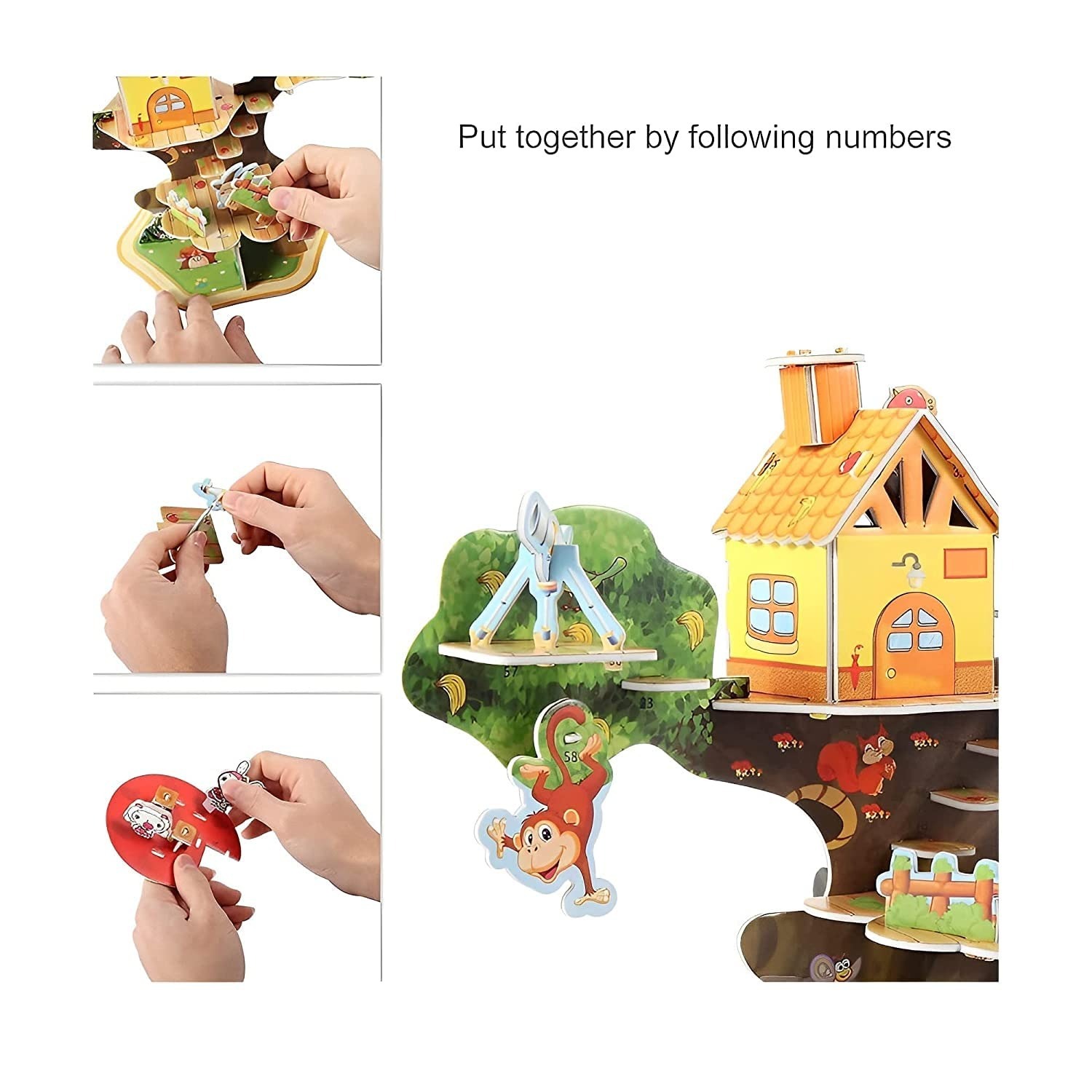 Random Design 3D DIY Puzzle Ship Kit for Kids Ages 4-8 | Build & Create Cardboard Model | Fun Educational Jigsaw Puzzle & Construction