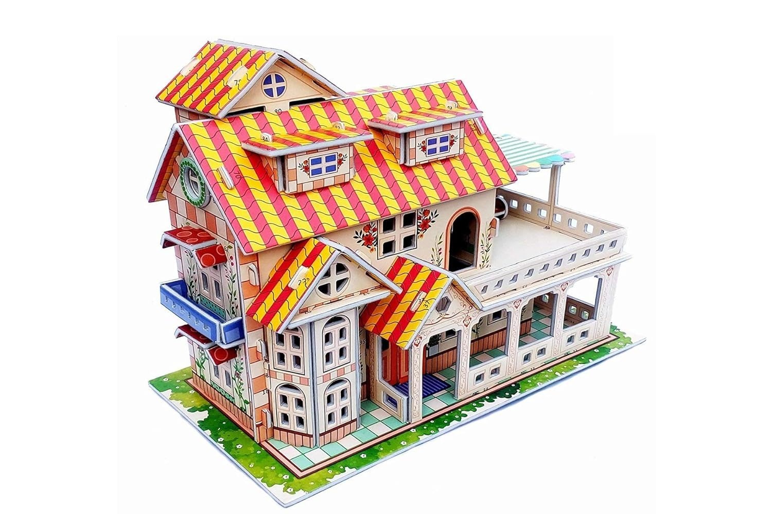 Random Design 3D DIY Puzzle Ship Kit for Kids Ages 4-8 | Build & Create Cardboard Model | Fun Educational Jigsaw Puzzle & Construction