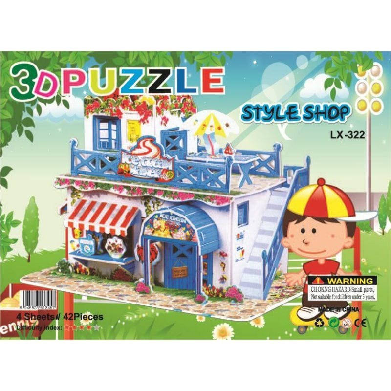 Random Design 3D DIY Puzzle Ship Kit for Kids Ages 4-8 | Build & Create Cardboard Model | Fun Educational Jigsaw Puzzle & Construction